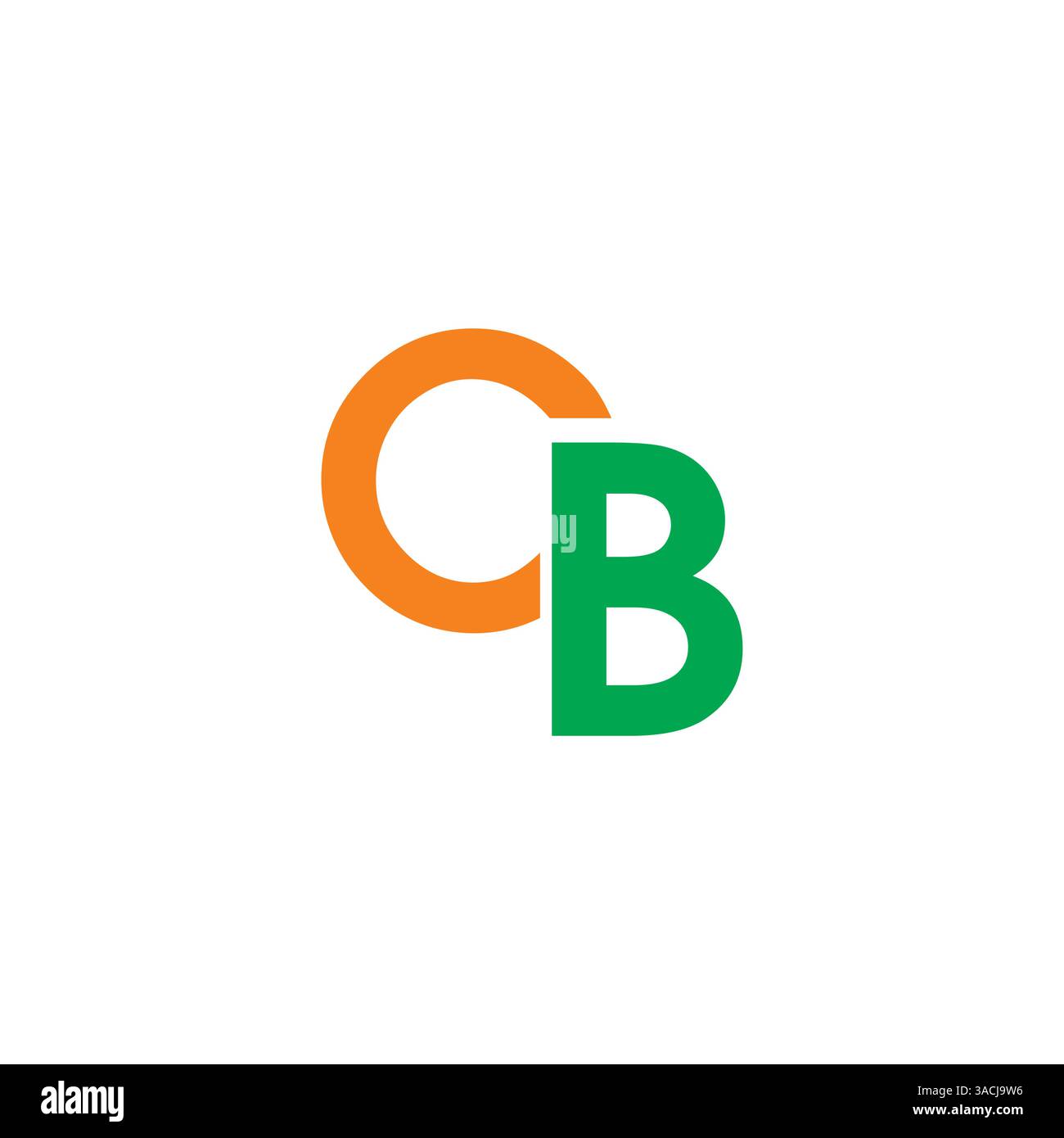 CB, BC Letter logo design template vector Stock Vector