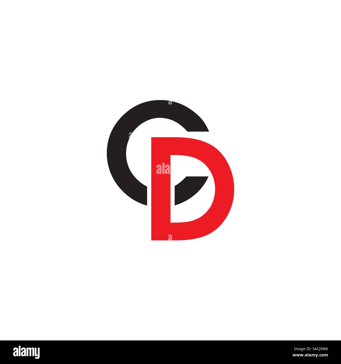CD, DC Letter logo design template vector Stock Vector