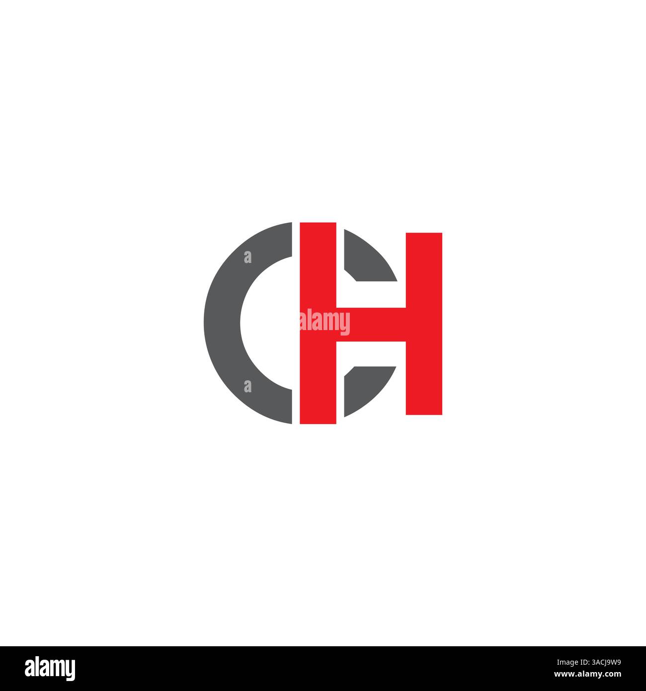 CH, HC Letter logo design template vector Stock Vector