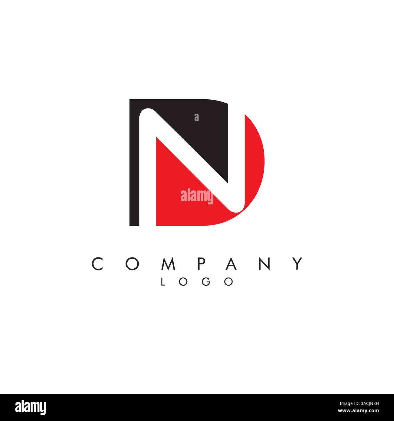 Letters dn, nd Company logo design icon vector Stock Vector