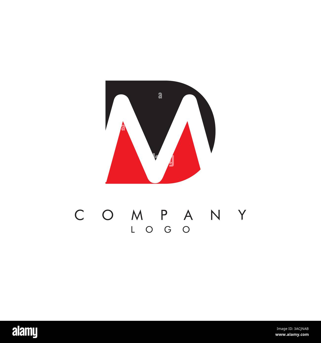 Letters dm, md Company logo design icon vector Stock Vector