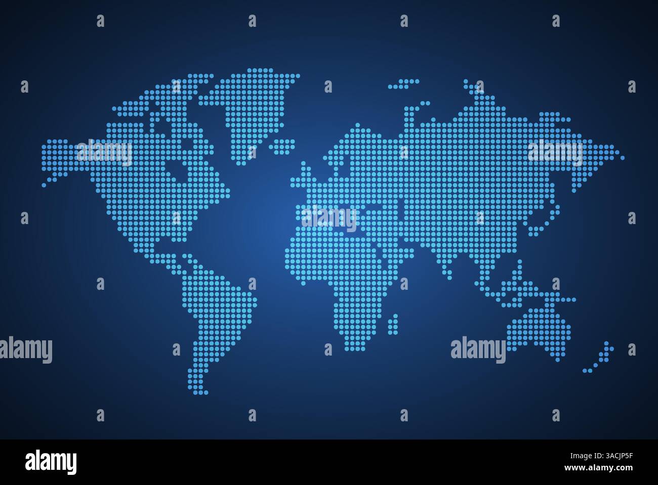 World map. Global network, pixel texture, earth background, abstract pattern Stock Vector