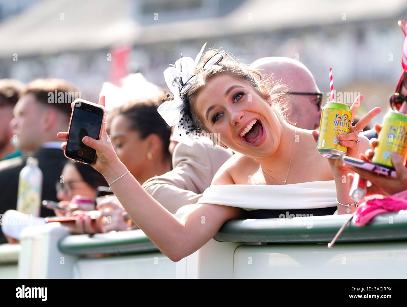 Racegoers on day two of the Randox Grand National Festival at Aintree ...