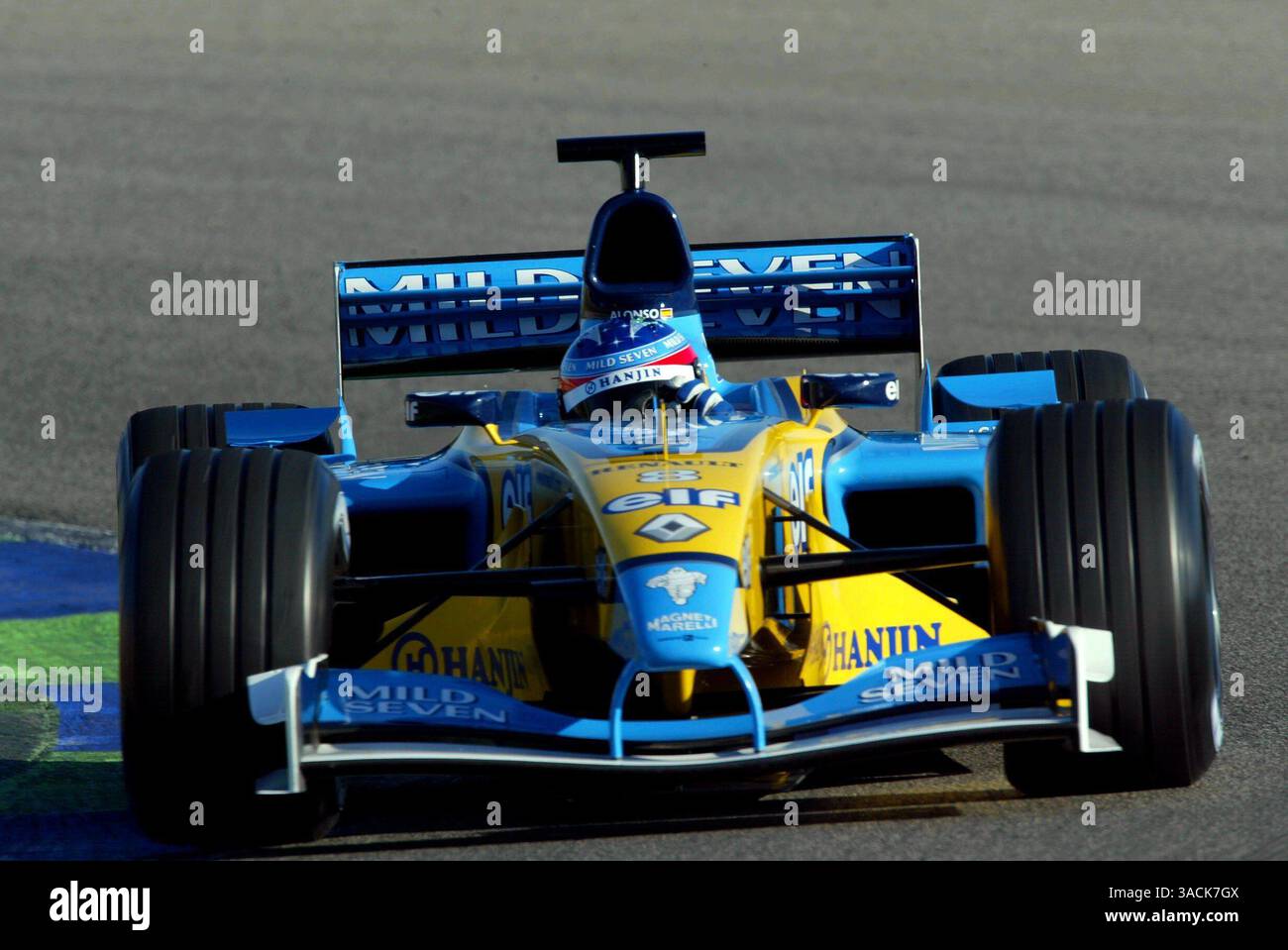 F1 Renault R23 Fernando Alonso Monaco 2003 – Hot Wheels 1/18 Avec Figurine, Occasion