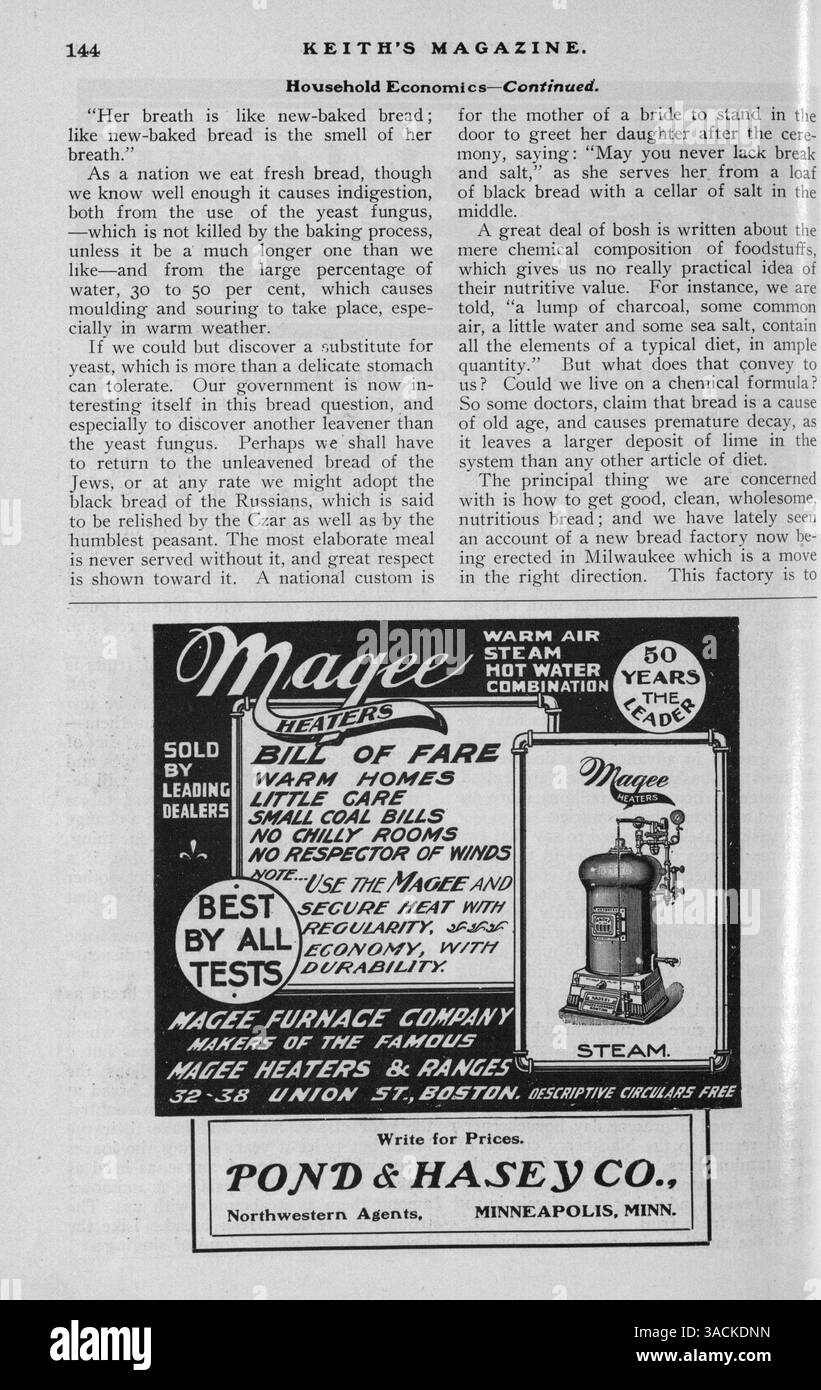 Magazine First Published Keith's Magazine, first published in 1901 by Walter J. Keith, offers a ...