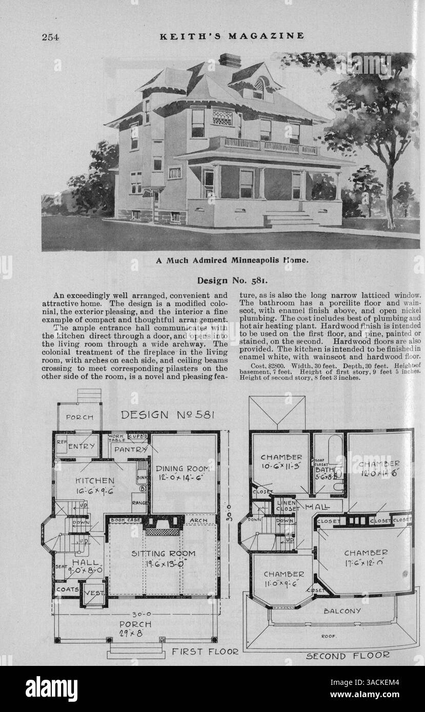 Includes designs for houses and buildings with detailed floor plans hi ...