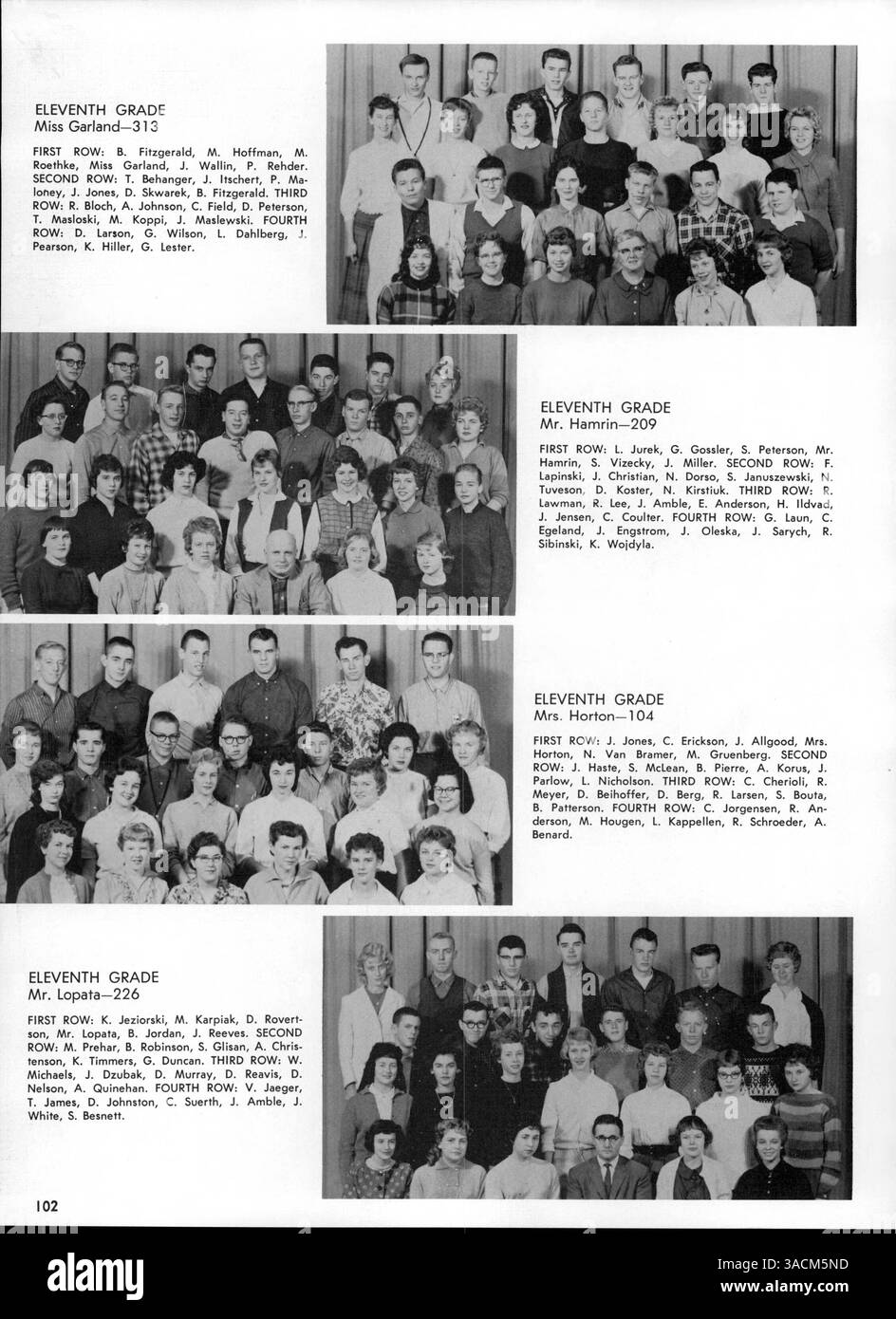 1960 high school yearbook Black and White Stock Photos & Images - Alamy