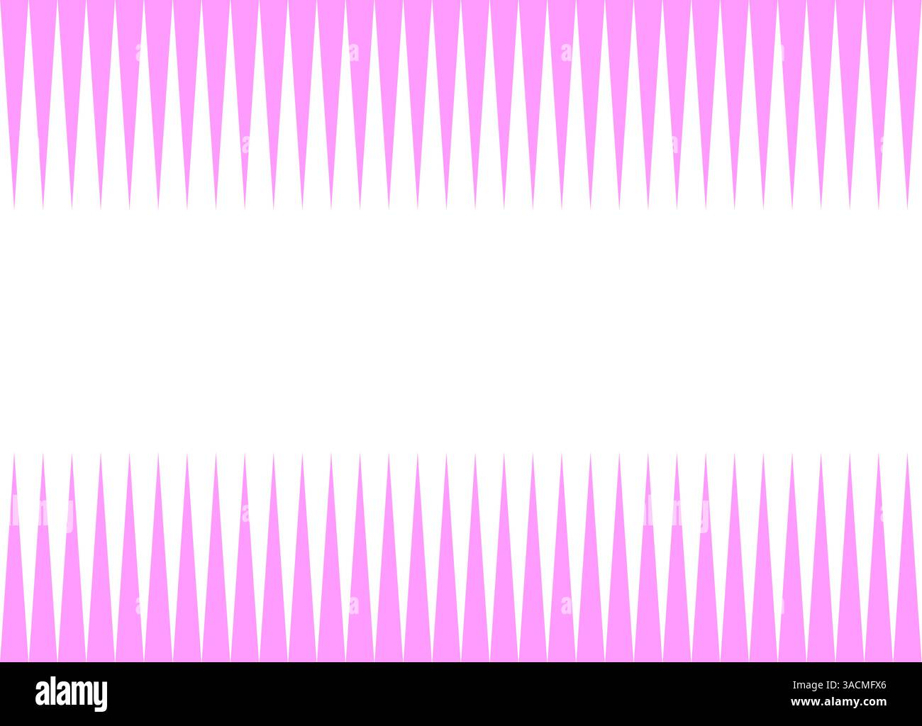 Jagged background with pink spikes and empty white space Stock Photo