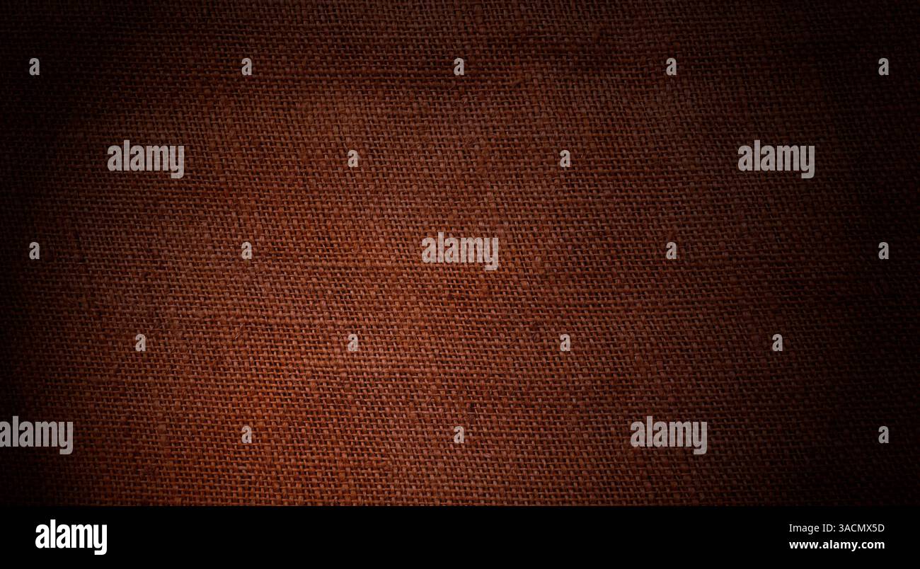 Background coarse dark bran fabric Stock Photo