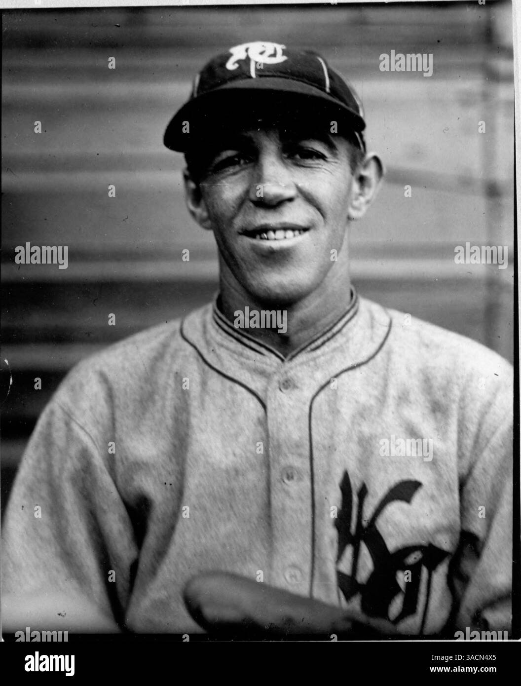 Ernest Smith, shown in a Kansas City uniform, played as shortstop for
