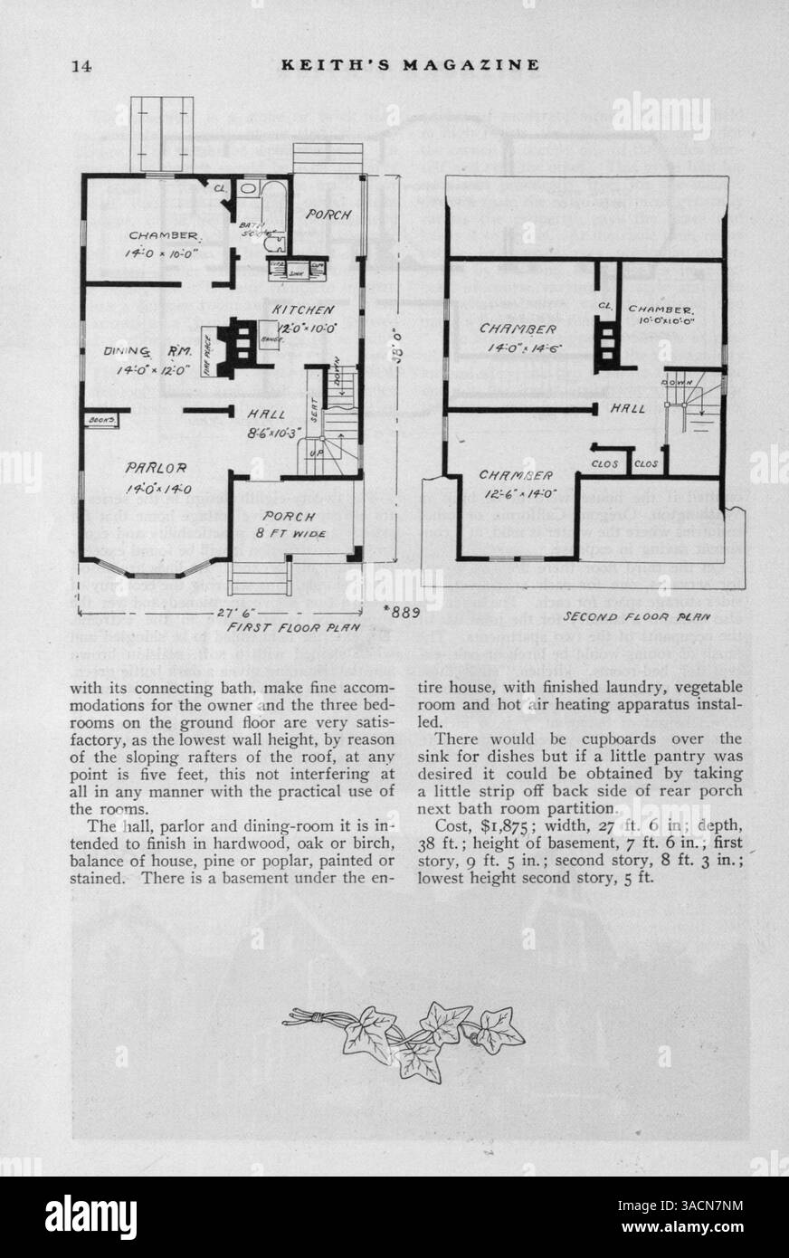 This 1904 publication offers house designs with accompanying floor ...