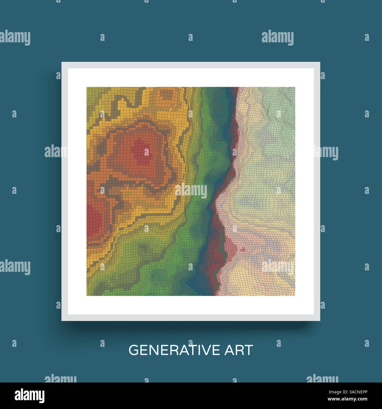 Abstract Landscape Background. Mosaic. Textbook, booklet or notebook ...
