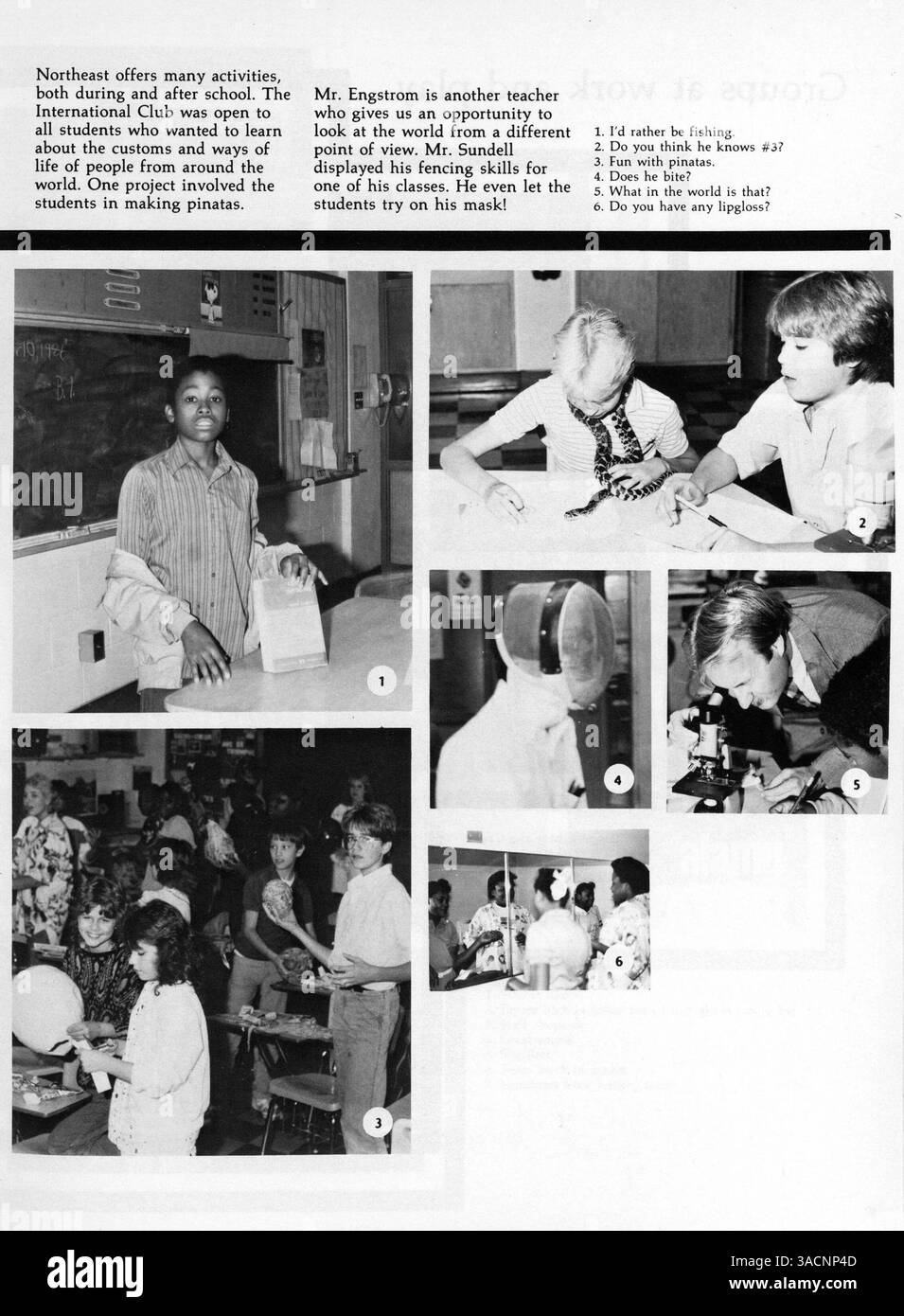 The 1987 yearbook from Northeast Jr. High highlights the students ...
