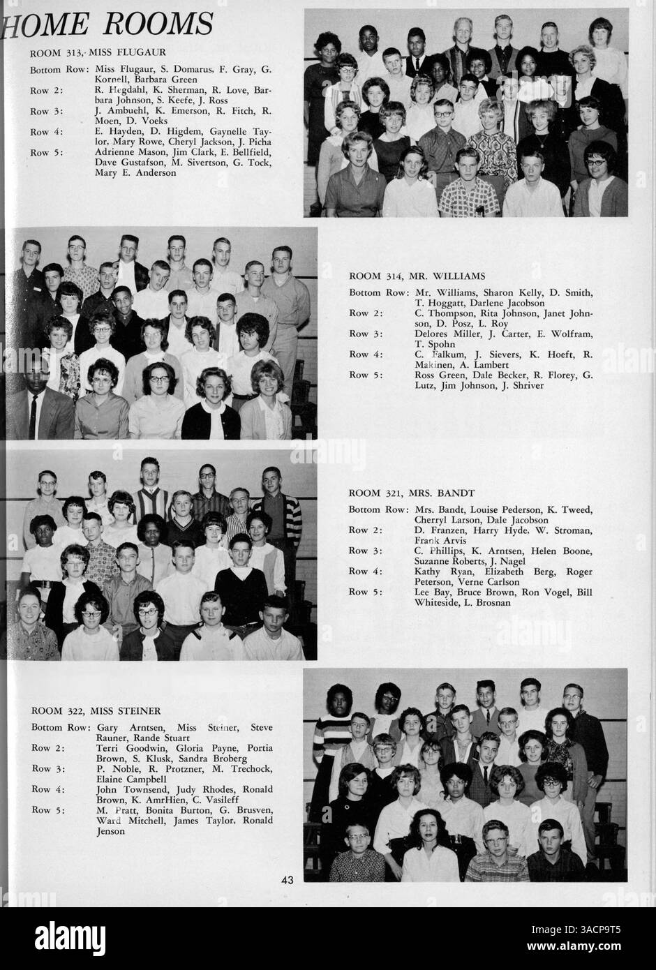 1963 yearbook records student life at central high school hi-res stock ...