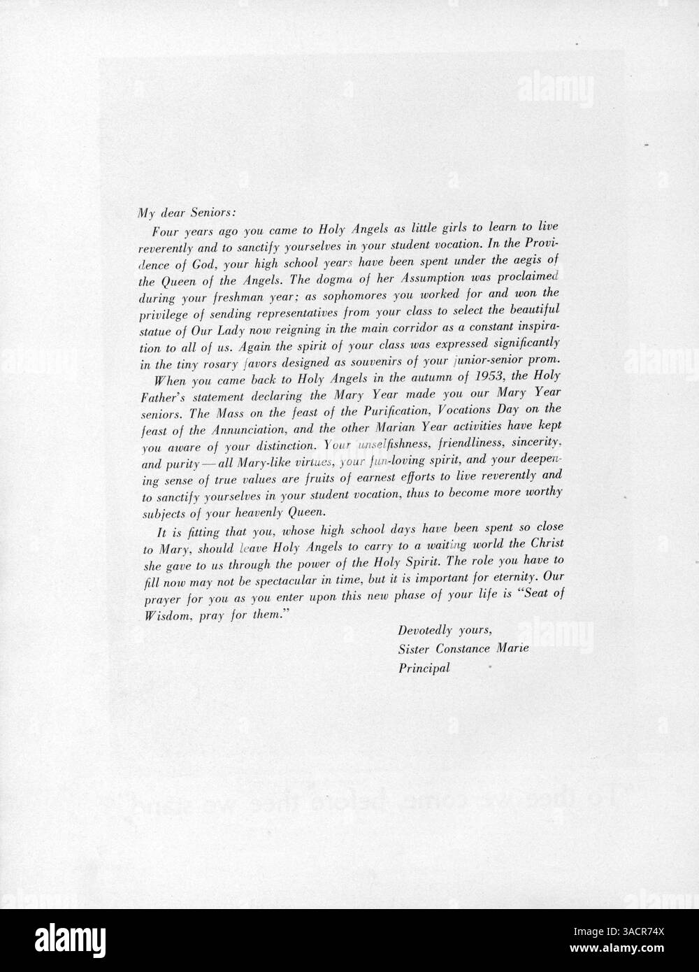 The 'Angelus' Yearbook from Academy of Holy Angels (1954) records ...
