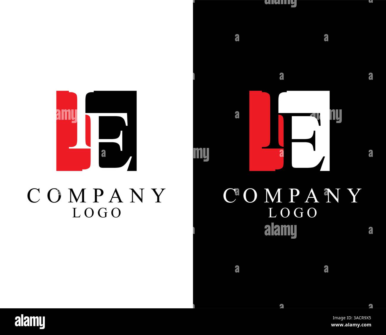 IE, EI logo Letter square shape logo vector for company identity. Stock Vector