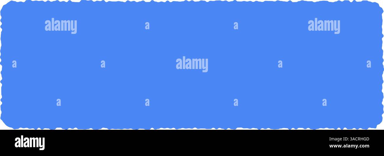 blue Hand drawn organic rectangular frame, abstract text box with doodle bubble shape, fun freeform banner for colorful background. Flat vector illust Stock Vector