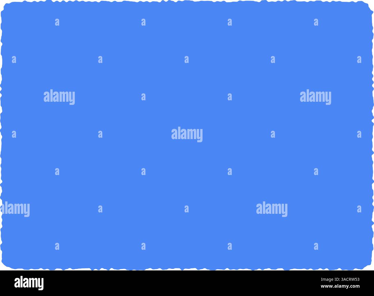 blue Hand drawn organic rectangular frame, abstract text box with doodle bubble shape, fun freeform banner for colorful background. Flat vector illust Stock Vector