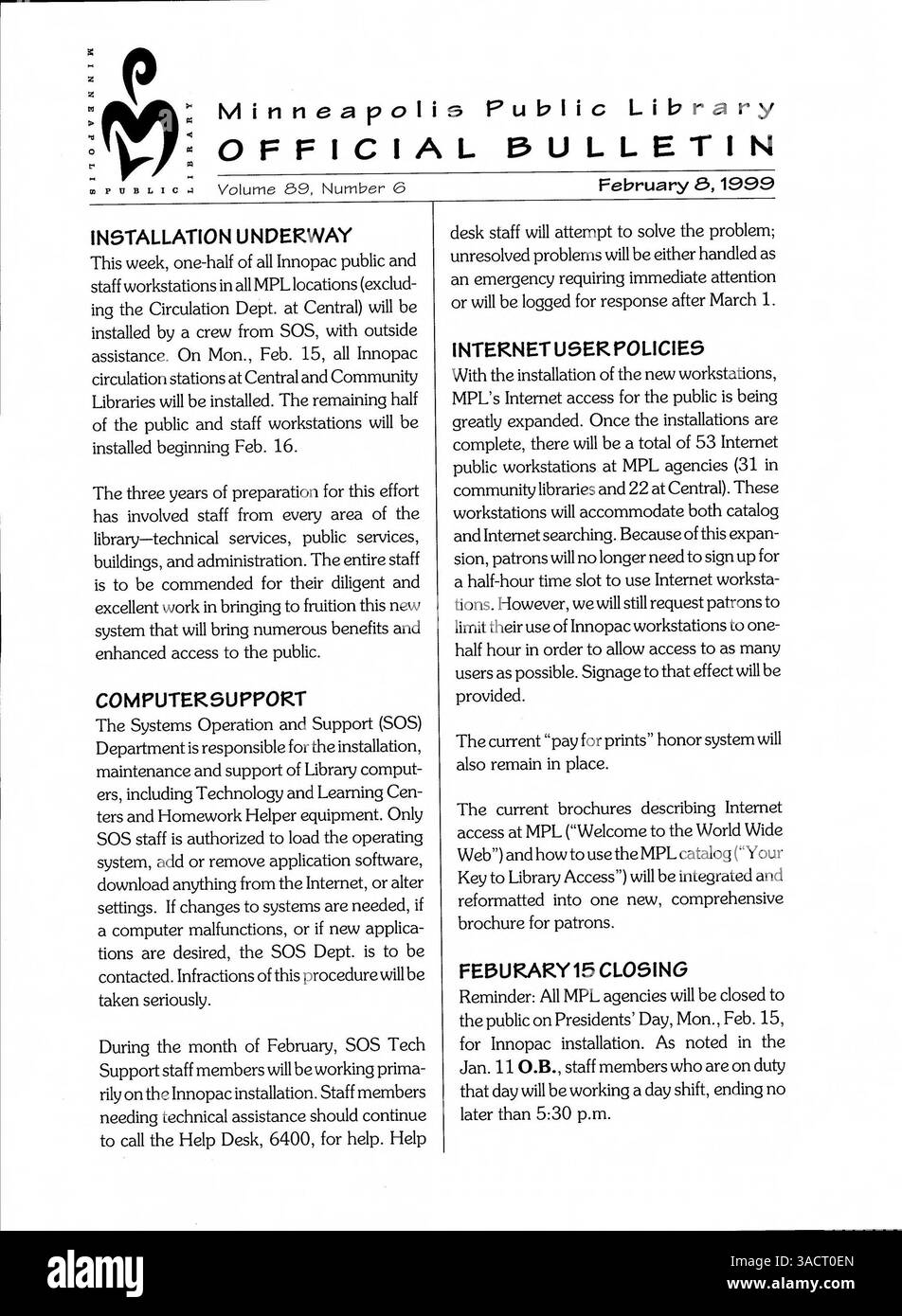 Released weekly in 1999, this bulletin served as an important ...