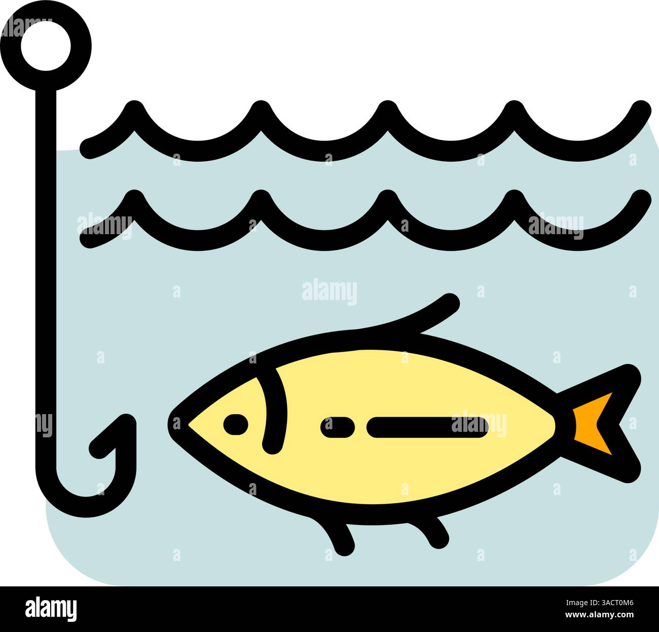 Various fishing related icon. Fishing Vector Icon. Catch seafood symbol ...