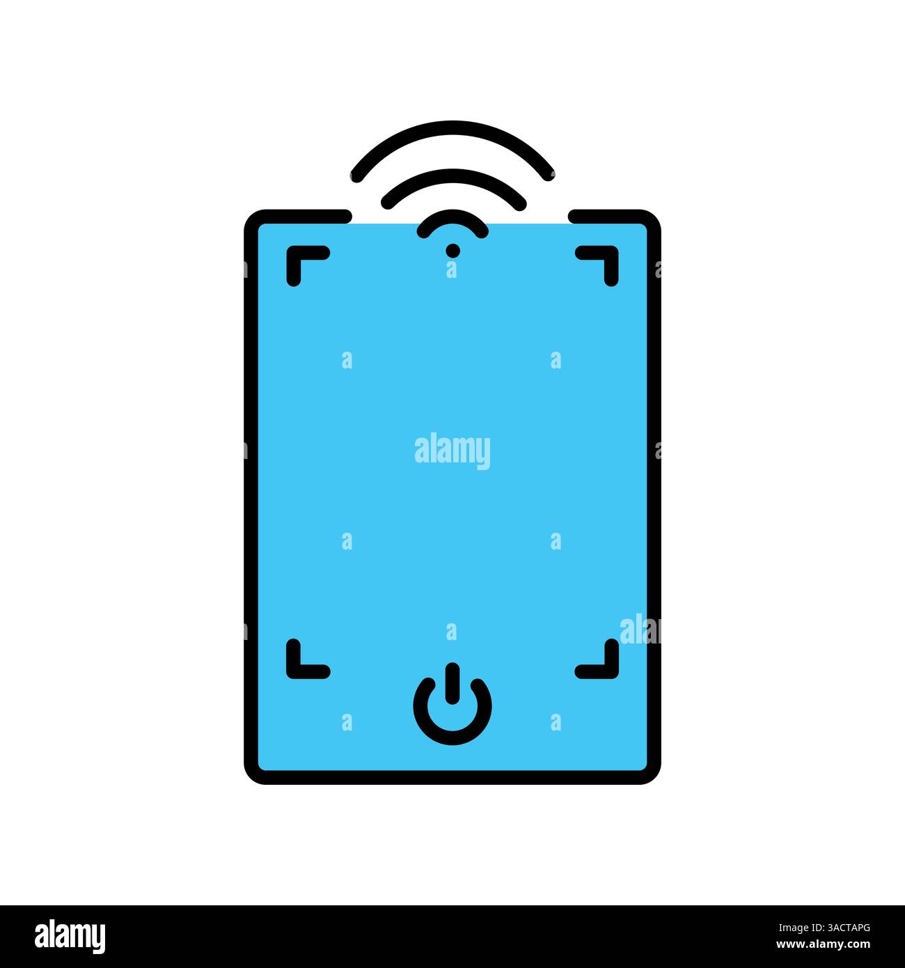 smart mirror black line icon for digital and print projects. Minimal ...