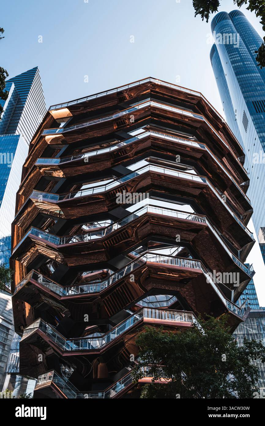 Visitor attraction Vessel, Hudson Yards, Manhattan, New York City, USA Stock Photo