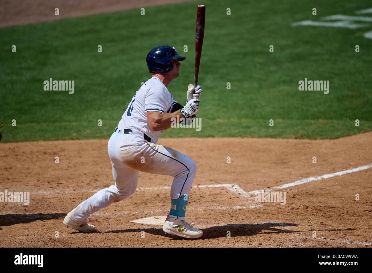 Tampa Bay Rays Ben Rortvedt (30) bats during an MLB baseball game ...