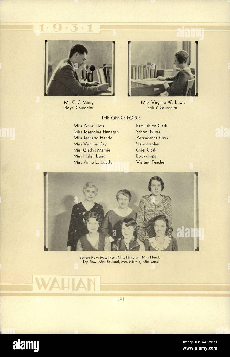 The 1931 Wahian yearbook from Washburn High School in Minneapolis ...