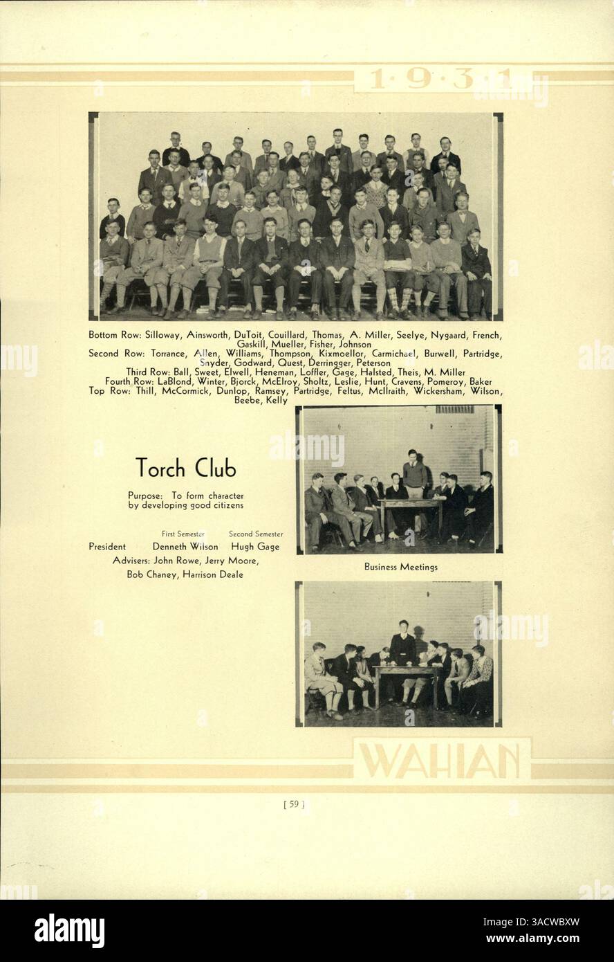 The 1931 Wahian yearbook documents student life, athletics, academic ...