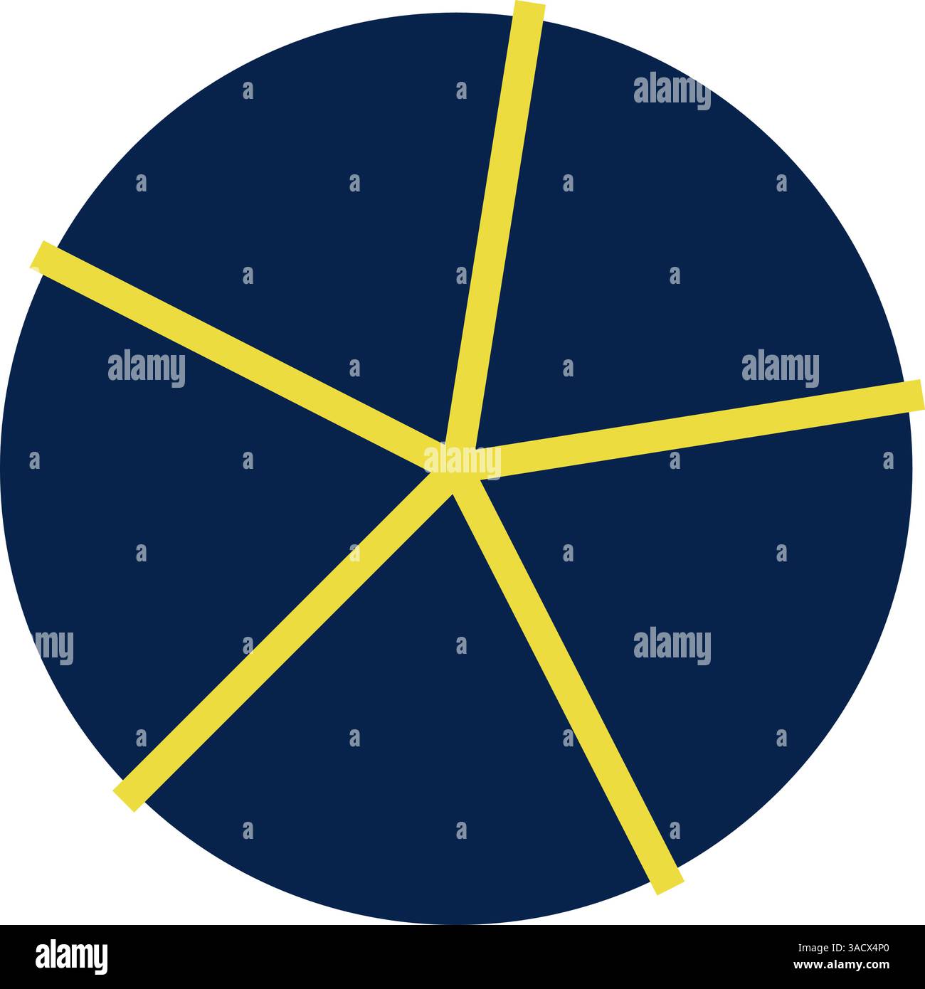Colorful pie chart set with divided sections, circular infographic elements, geometric data visualization wheel, segmented diagram for statistics Stock Vector
