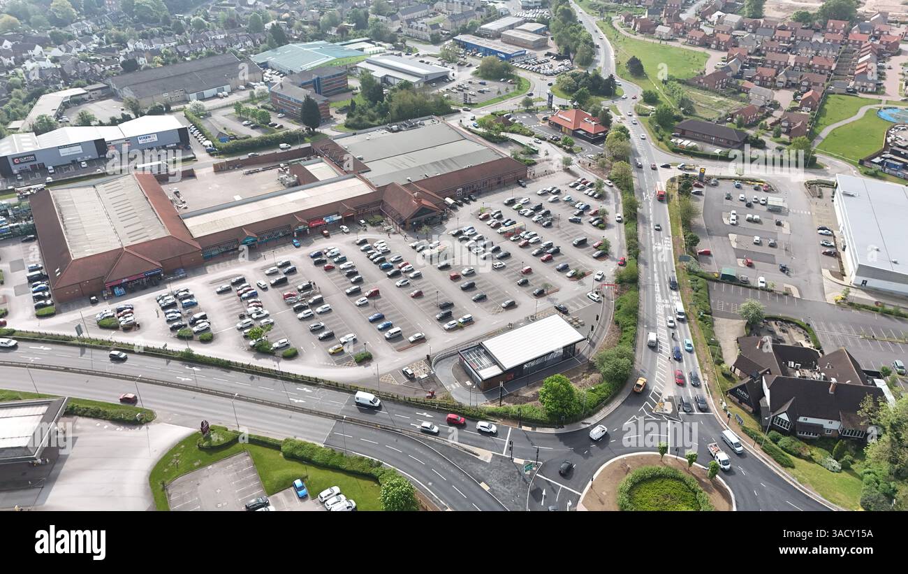 Aerial view of Papa's Fish & Chips fast food outlet and restaurant ...