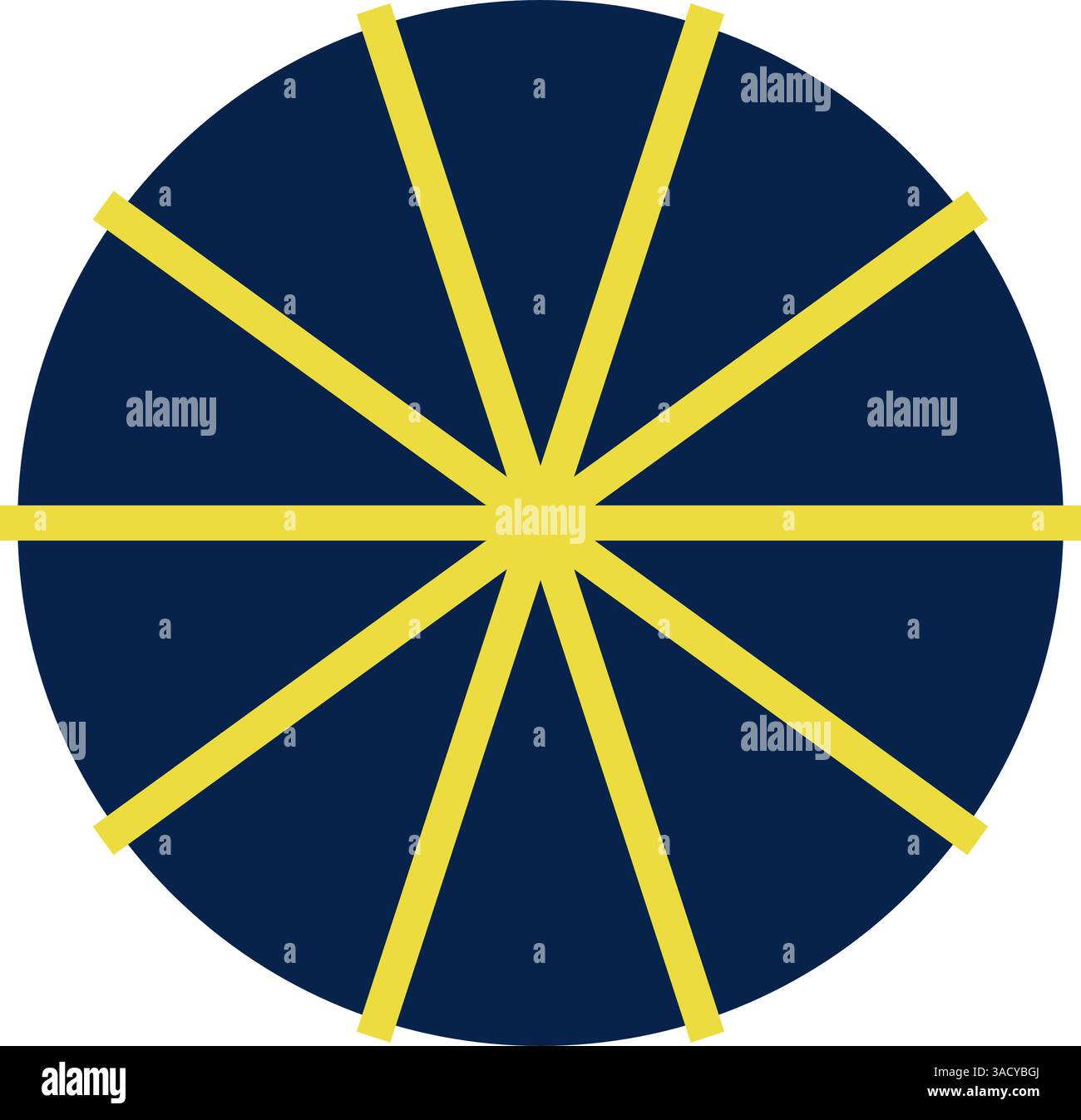 Colorful pie chart set with divided sections, circular infographic elements, geometric data visualization wheel, segmented diagram for statistics Stock Vector