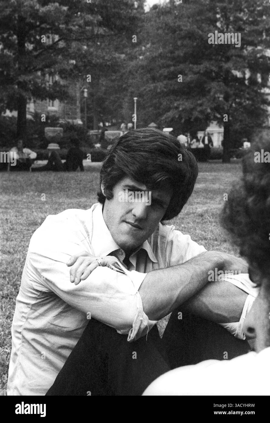 Sep 28, 1971; Washington, DC, USA; Presidential candidate JOHN KERRY during his time as a member of Vietnam Veterans Against War. Kerry discusses anti-war efforts at Georgetown University at Healy Hall Main Campus..  (Credit Image: William Jordan/ZUMAPRESS.com) Stock Photo