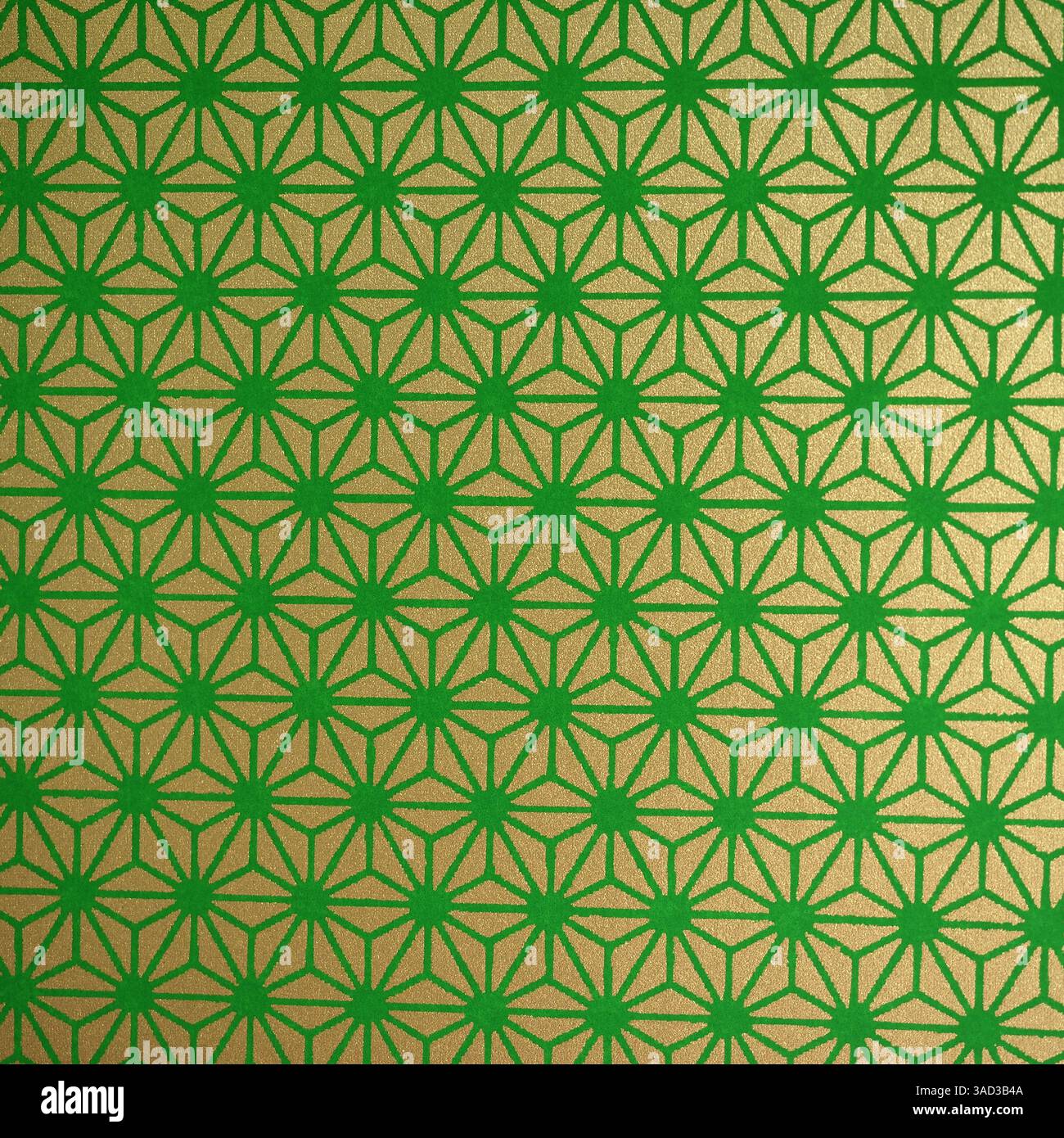 Traditional Japanese patterns with geometeric floral patterns (gold ...