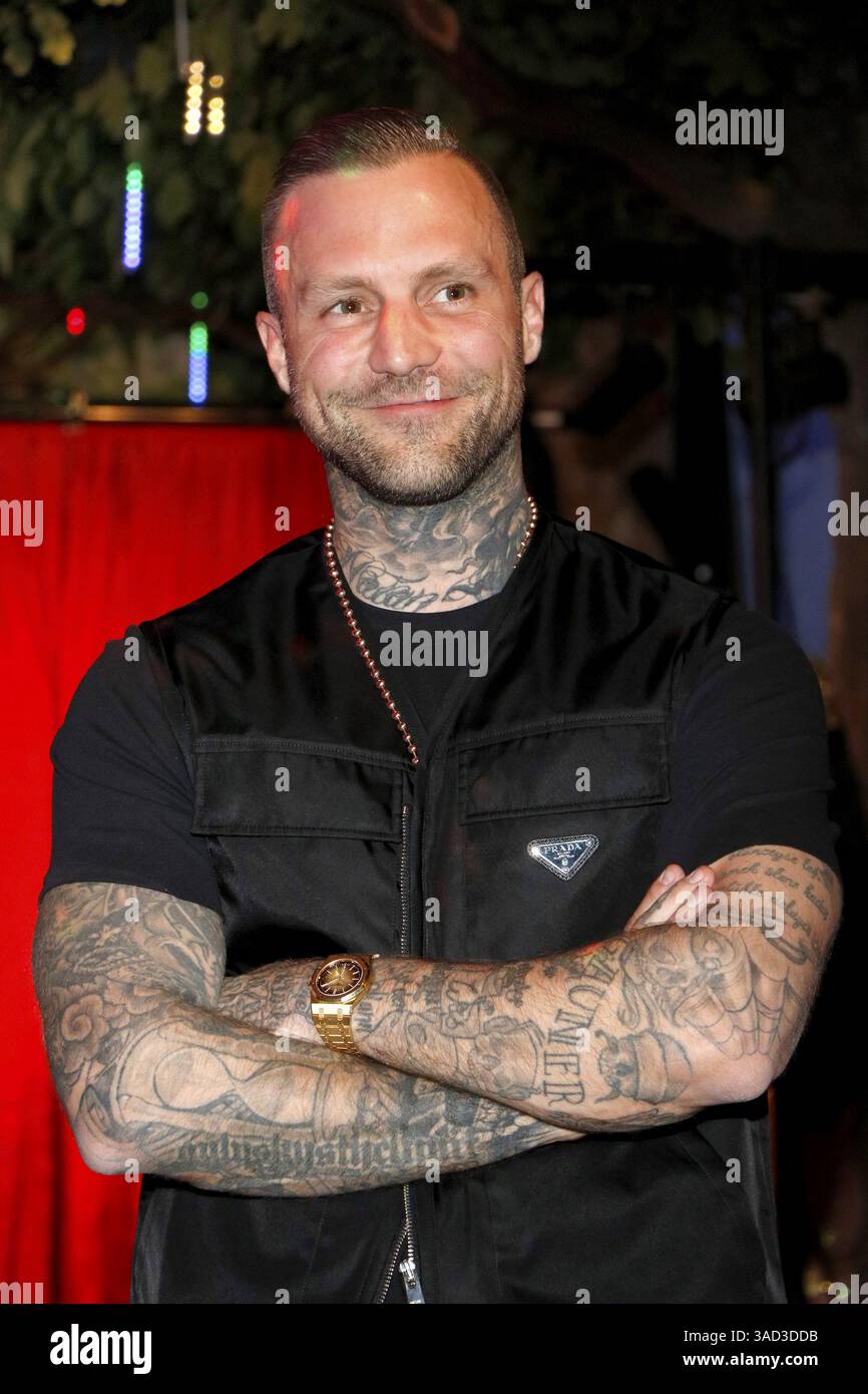 Rapper Kontra K (Maximilian Diehn, KOÐ˜TRA K) at the inauguration of ...