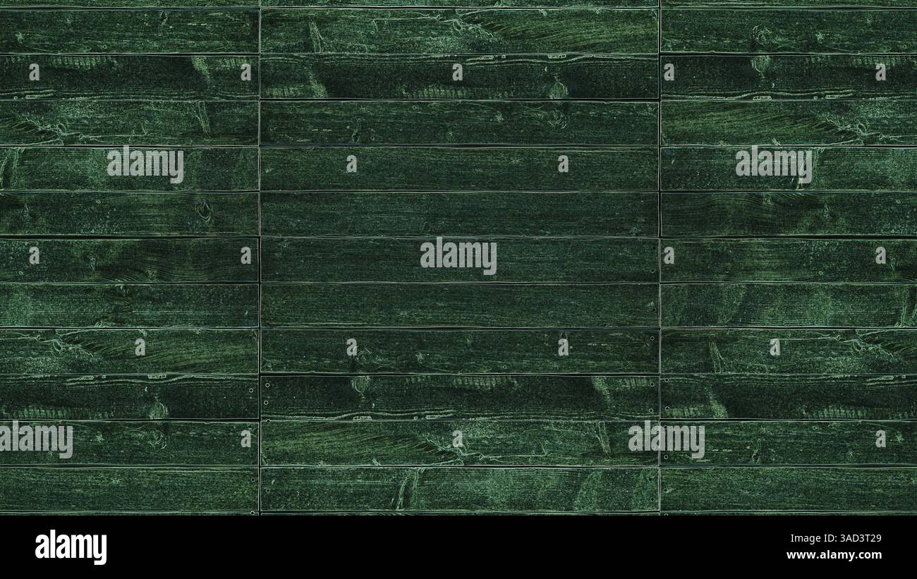 Horizontal wooden boards painted green creating a rustic textured background, ideal for design projects.Belarus Stock Photo