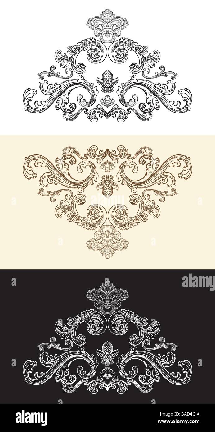 Set of hand drawing design elements. Vector isolated illustration ...