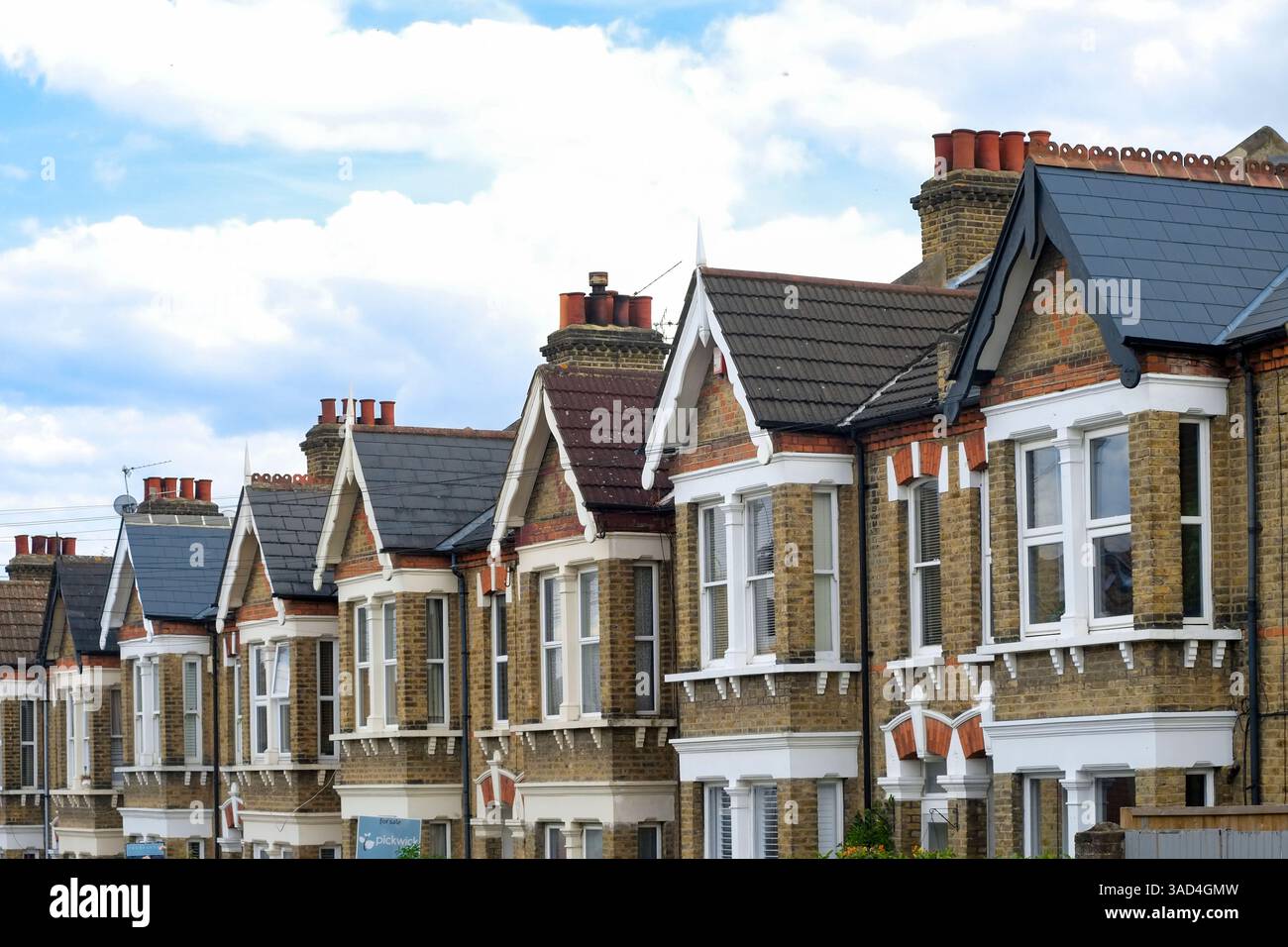 London, England, Great Britain. Typical English row houses. Stock Photo