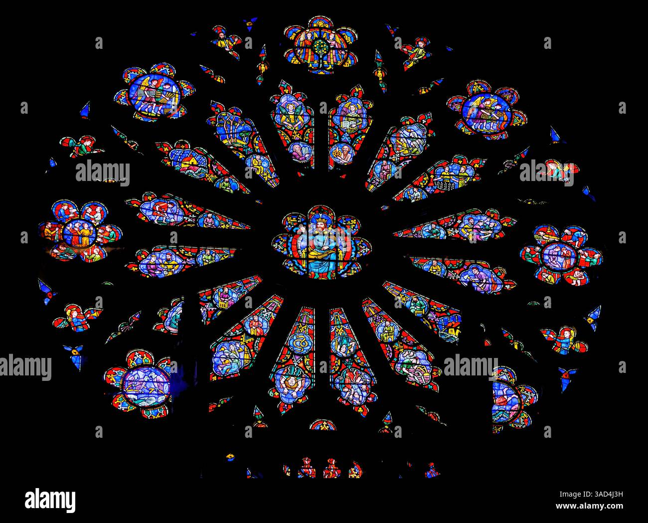 Rose window stained glass, Washington National Cathedral, Washington DC ...