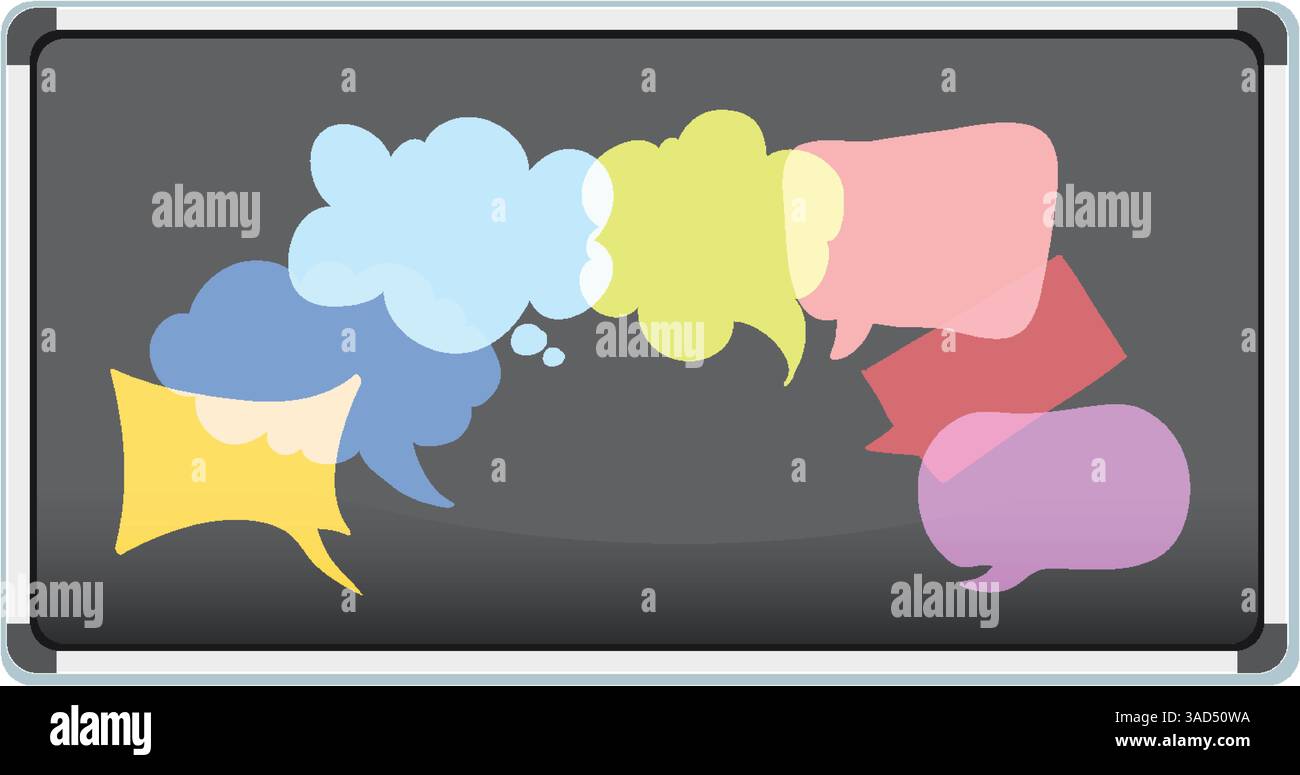 Vibrant speech bubbles depicting communication and ideas Stock Vector