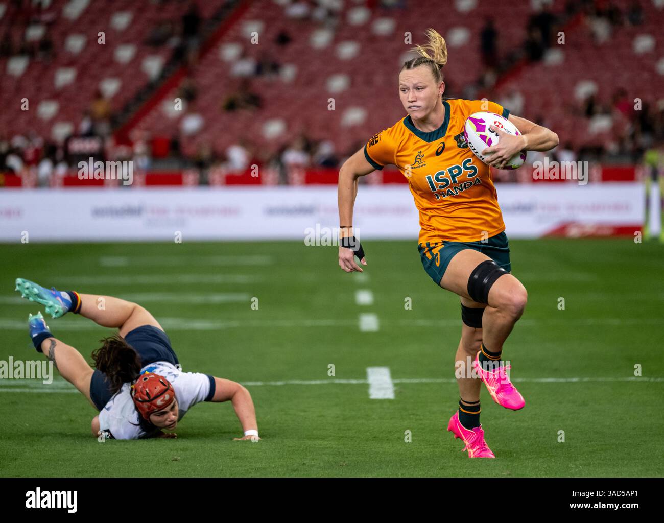 SINGAPORE, SINGAPORE. APRIL 5th 2025 HSBC Singapore 7s Rugby Australia ...