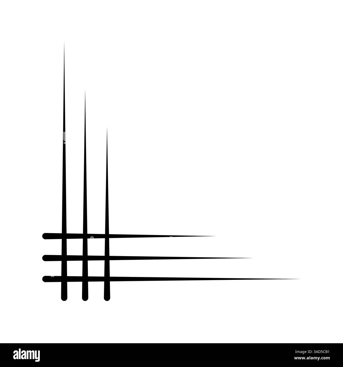 Abstract Line Corner Flourish corner element frame border template ...