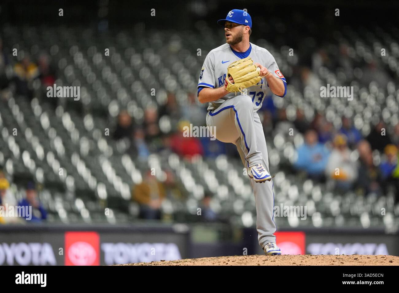 Sam Long Medium Range Kansas City Royals' Sam Long pitches during the seventh inning of a ...