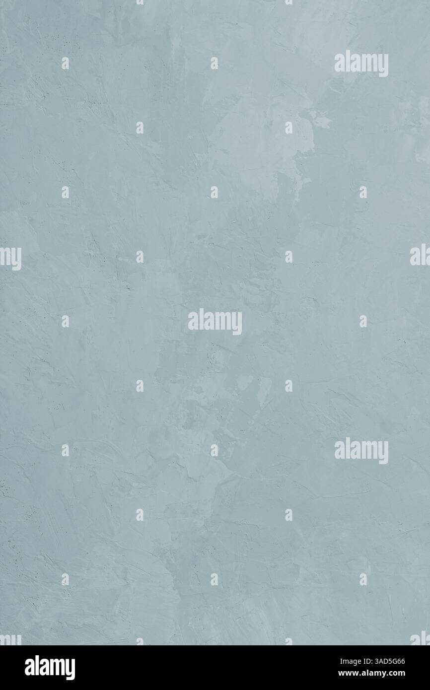 Light blue concrete texture, subtle plaster wall background with soft tones and rough surface Stock Photo