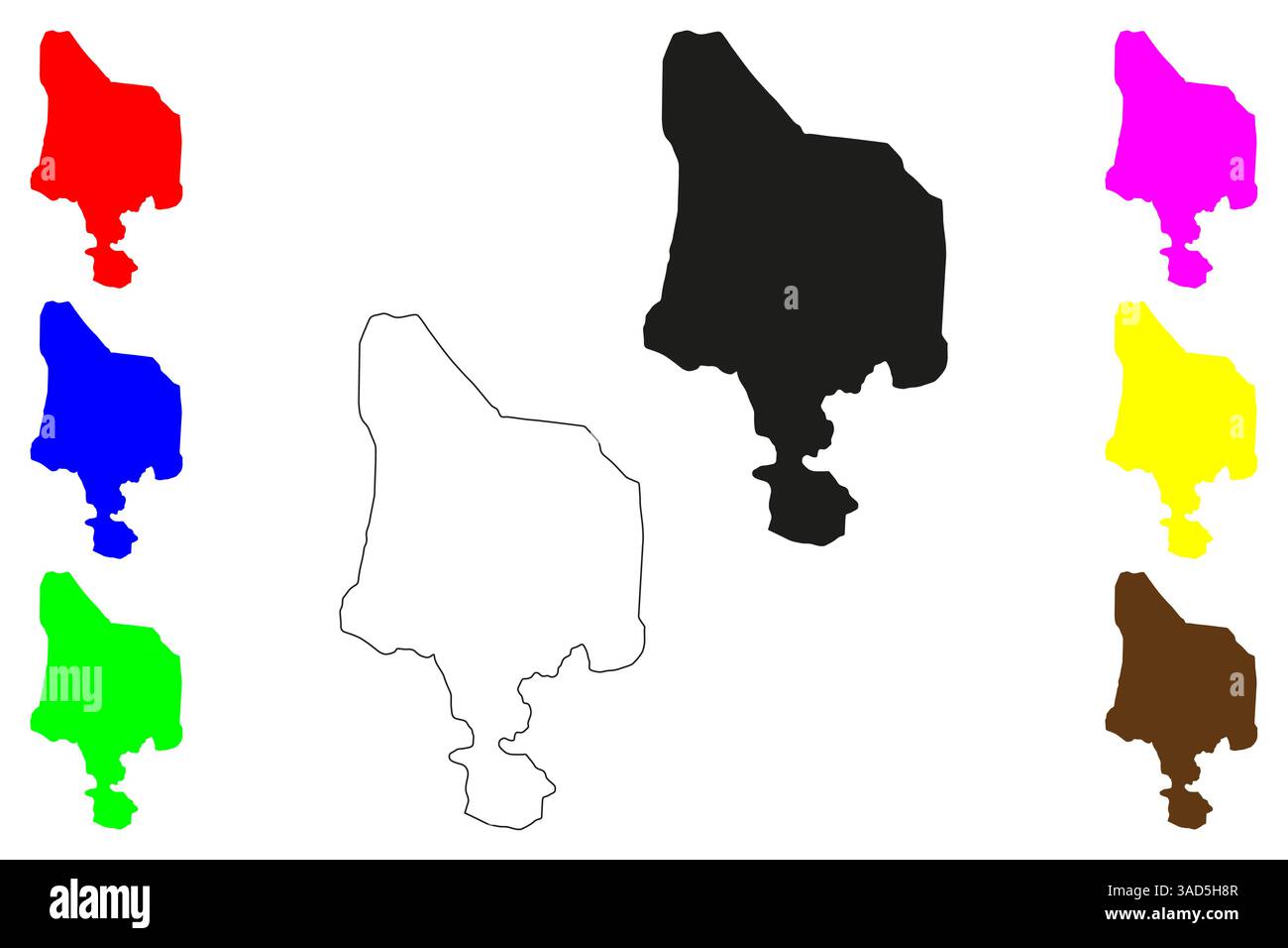 Gangavati city (Republic of India, State of Karnataka) map vector illustration, scribble sketch Gangavati map Stock Vector