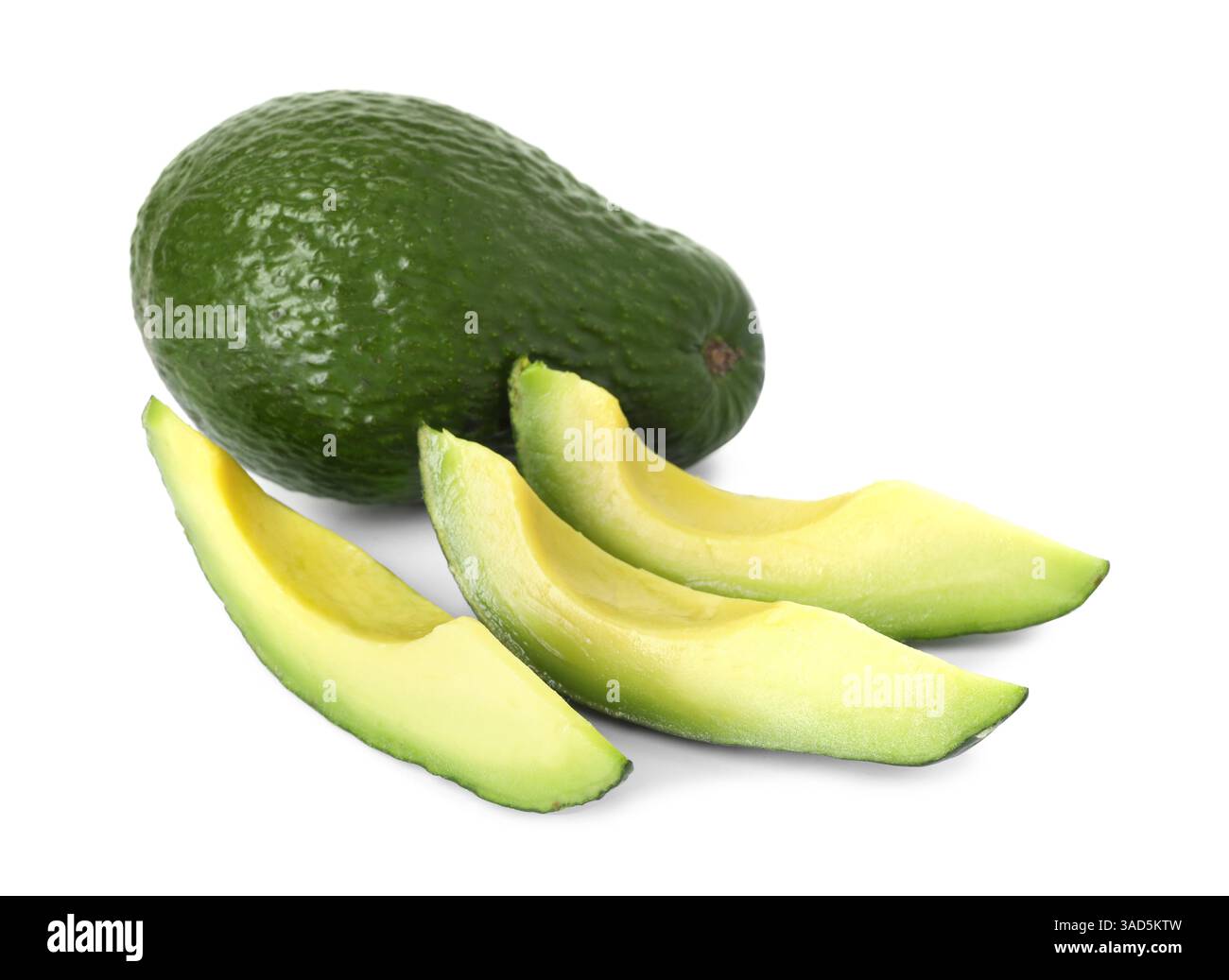 Whole and cut avocados isolated on white Stock Photo - Alamy