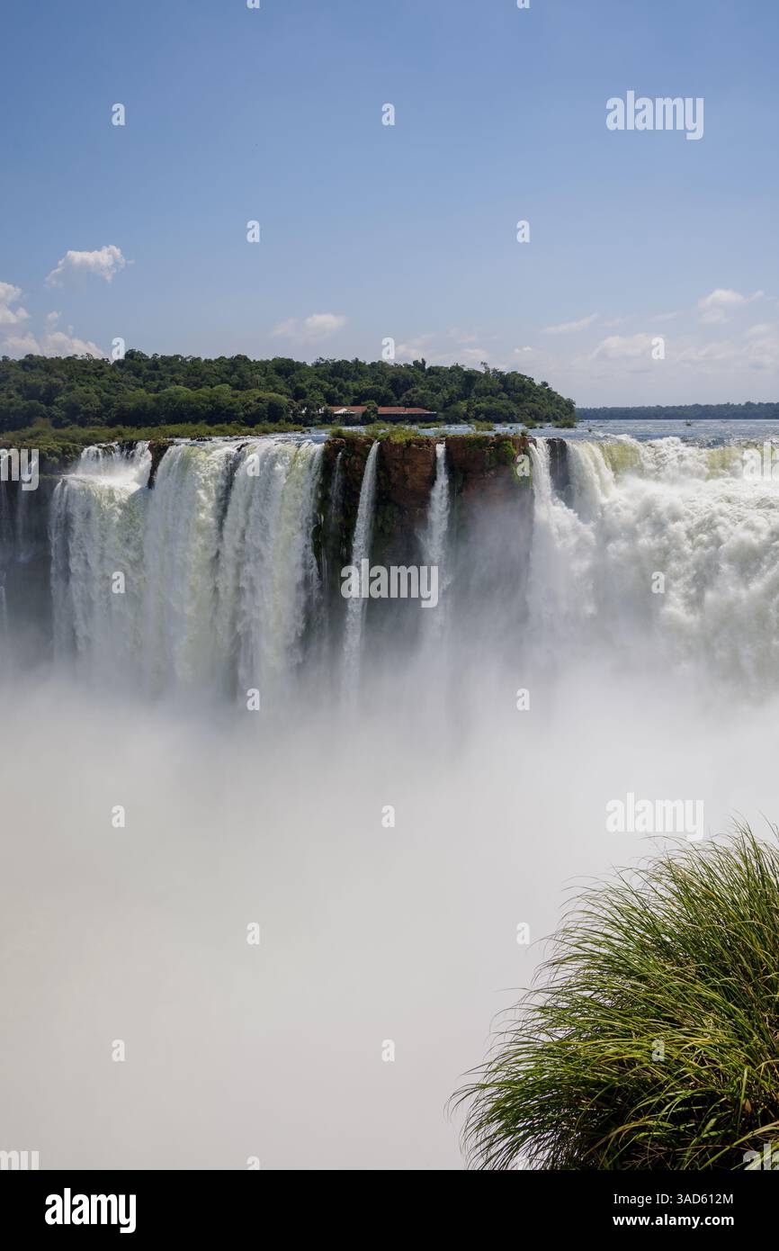 Devil's Throat waterfall at Iguazu Falls in Argentina. Stock Photo