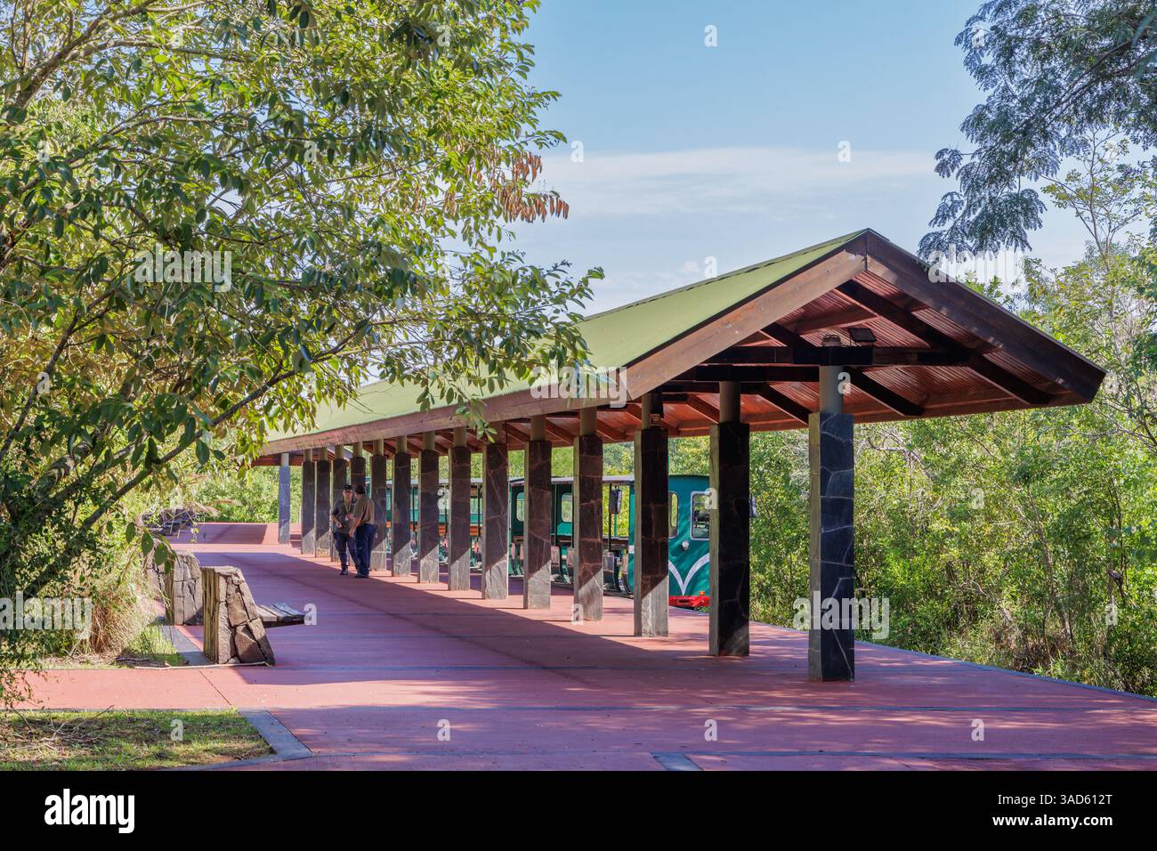 Puerto Iguazu, Misiones, Argentina - April 2nd, 2025: Iguazu National Park Train. Stock Photo