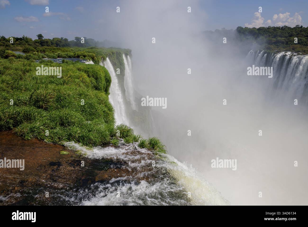 Devil's Throat waterfall at Iguazu Falls in Argentina. Stock Photo