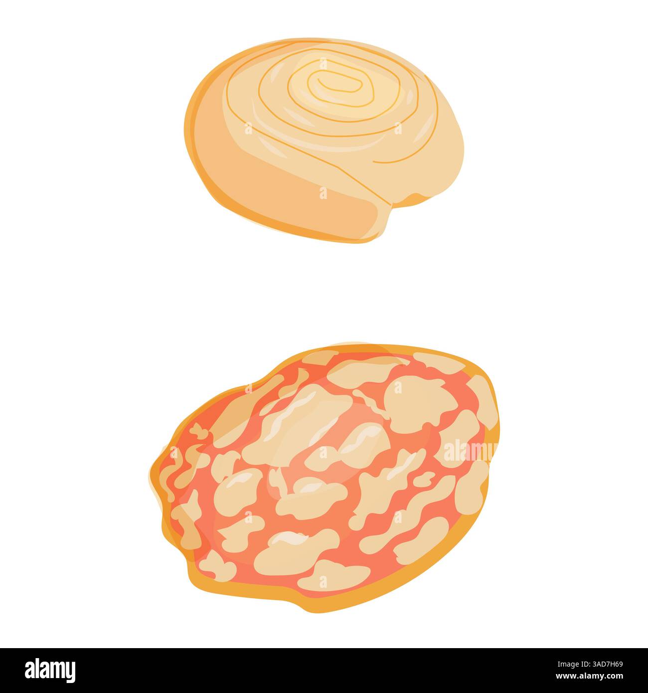 SEt of bake bunchs isolated, vector flat design. Stock Vector